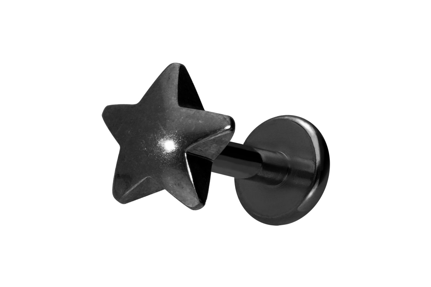 Titan Labret Piercing mit Innengewinde STERN